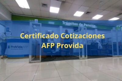 Certificado Cotizaciones AFP Provida